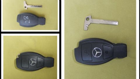 MERCEDES 2 DÜĞMELİ KONTAK ANAHTARI (DOLU)
